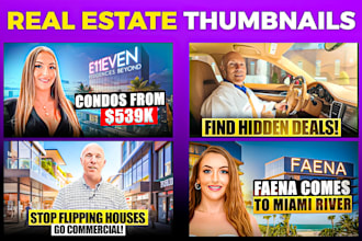 design real estate youtube thumbnails
