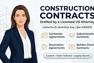 draft legally binding construction and independent contractor agreements