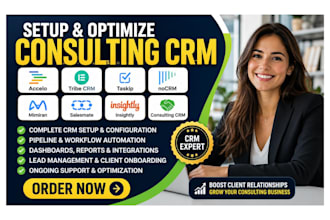 setup accelo tribe crm taskip nocrm mimiran salesmate insightly consulting crm