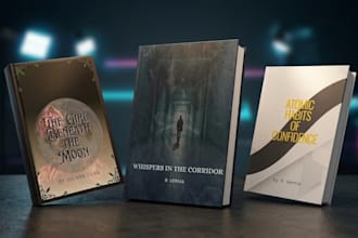 design a custom ebook cover for your novel, romance, thriller or fantasy
