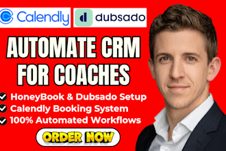 fix or setup a booking page with honeybook dubsado or calendly for coaches