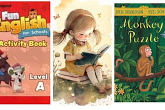 puzzle book, children story book illustration children book, book illustration