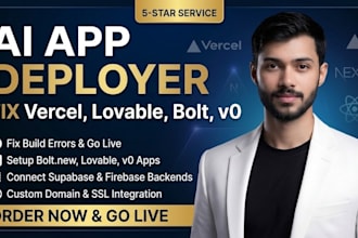 fix and deploy your nextjs, lovable or bolt ai app