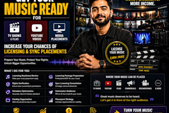 get your music ready for youtube licensing and TV placements