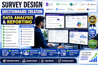 do google forms, surveymonkey surveys, questionnaires and analyse responses