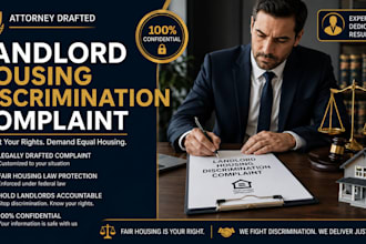 draft a landlord housing discrimination complaint as a US attorney