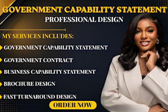 write and design government capability statement, business capability statement