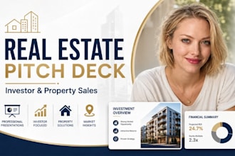 design real estate investor pitch deck, property sales presentation