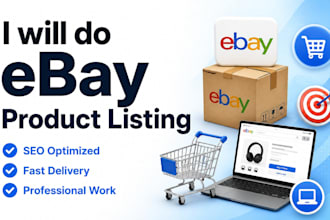 do ebay product listing and product upload professionally