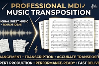 transpose your sheet music into any key professionally