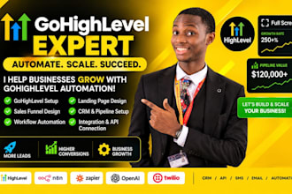 build gohighlevel saas snapshots, CRM and workflows for agencies