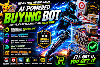 develop automation bot, vinted bot, scalping bot, buying bot, pokemon bot