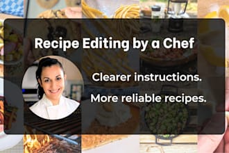 edit and improve your recipe content as a professional chef