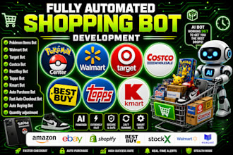 develop custom auto checkout bot auto purchase bot and web automation