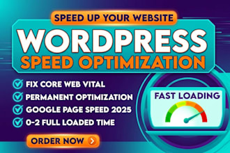 do wordpress speed optimization and fix core web vitals