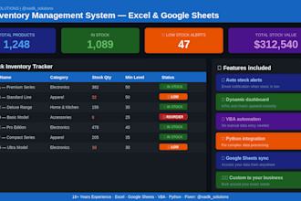 create a google sheets tracker for your business