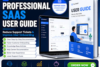 write a professional saas user guide that helps users onboard faster and reduces