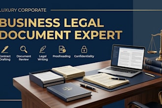 draft, write, review and format professional business legal documents