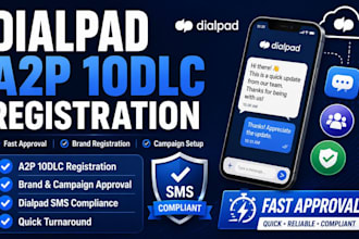 do a2p 10dlc registration and tcr compliance for dialpad SMS