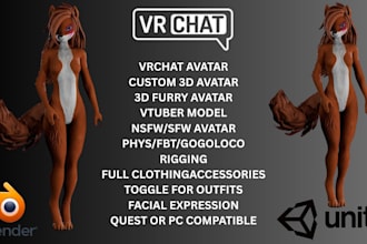 edit, fix, convert and rig vrchat, vroid, vrm, warudo, koikatsu, mmd gmod avatar