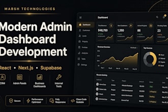 build a modern admin dashboard using react nextjs and supabase