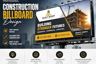 design professional construction and contractor billboards