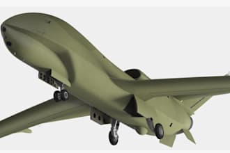 do aircraft 3d cad modeling, custom uav, vtol, quadcopter design for 3d printing