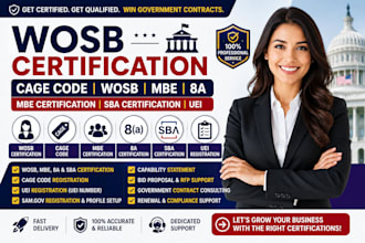 wosb certification cage code wosb mbe 8a mbe certification sba certification uei