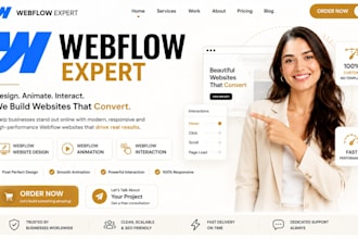 webflow website design webflow animation webflow interaction expert