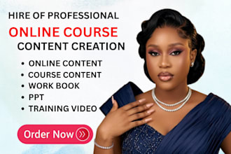 create online course content curriculum workbook power point slides