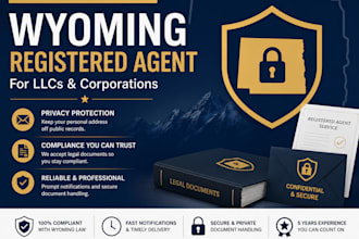 be your wyoming llc or corporation registered agent for privacy and compliance