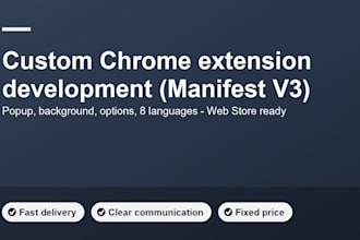 develop a custom chrome browser extension for your business or workflow