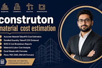 do UK construction cost estimation material takeoff quantity takeoff surveyor
