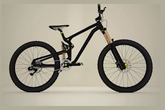 create 3d bicycle modeling, bicycle animation and product rendering