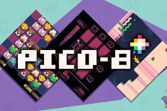 create custom retro game, 8 bit, 16 bit, pico 8 and game boy game