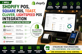 integrate shopify pos, square pos, toast pos, clover pos, and lightspeed pos