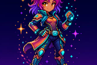 create custom pixel art characters for games, avatars, animations