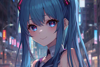 create viral anime cyberpunk ai art for brands