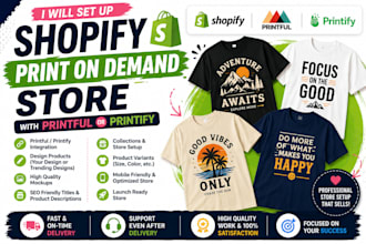 create and set up a complete shopify print on demand t shirt store