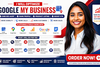 optimize google my business gmb SEO audit rank profile product listing boost ctr