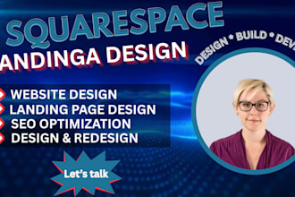 squarespace landing page design or redesign squarespace landing page with SEO