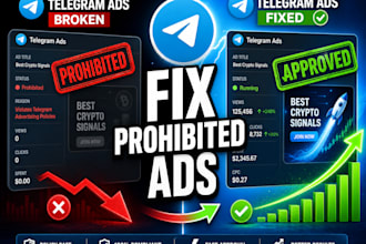 setup telegram ad, fix telegram ad, fix, decline ad, fix ad destination