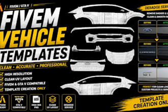 make fivem car template uv
