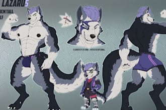 draw your fursona, furry art character furry ref sheet, gay bara, nsfw sfw yiff