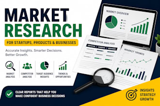 conduct market research for startups, products, and businesses