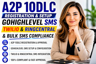 setup a2p 1odlc gohighlevel sms ringcentral and bulk sms compliance