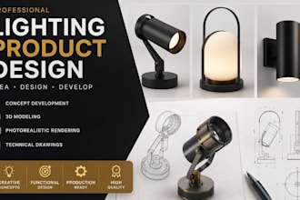 create high end lighting design for modern interiors