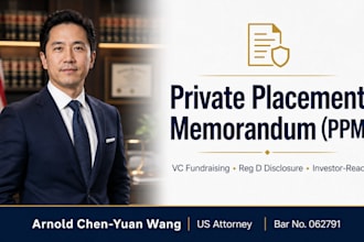 draft a legal private placement memorandum ppm for vc fundraising as us attorney