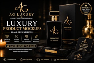 design luxury product mockups and branding presentations