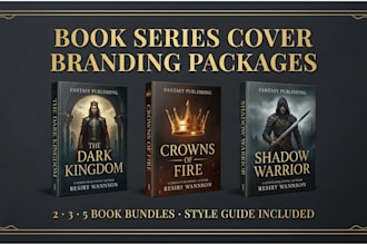design a consistent book series cover brand for KDP authors